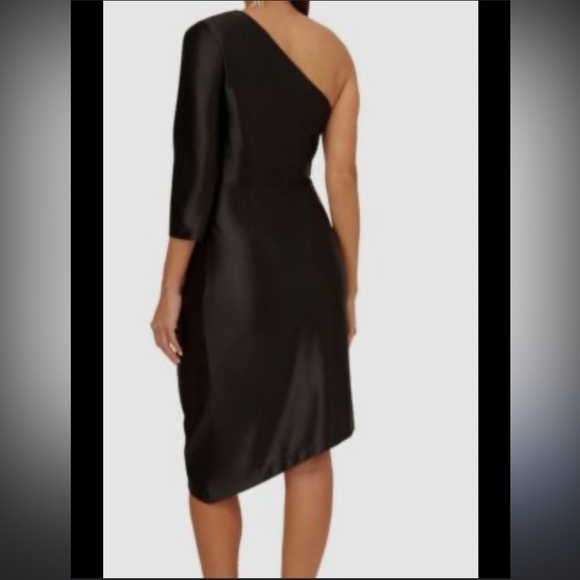 Adrianna Papell Black One Shoulder Dress - Picture 4 of 15